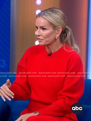 Jennifer's red sweater on Good Morning America