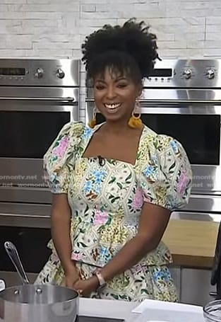 Jocelyn Delk Adams's floral puff sleeve dress on Today