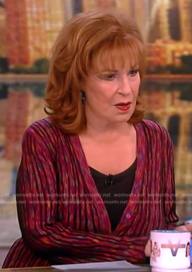 Joy's pink marled cardigan on The View