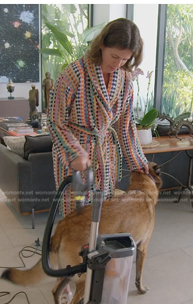 Julia's rainbow knit robe on on The Real Housewives of Miami