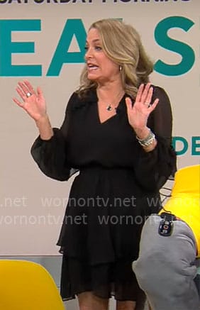 Katie McGee's sheer black dress on CBS Mornings
