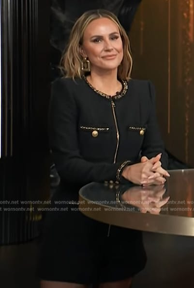 Keltie's black tweed romper on E! News