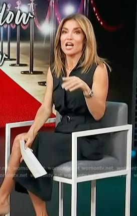 Kit's black belted dress on Access Hollywood