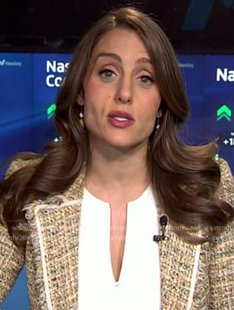 Kristina's green tweed blazer on NBC News Daily