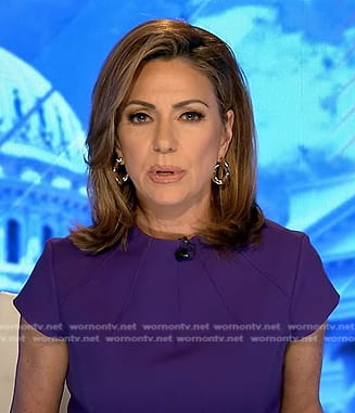Kyra Phillips's purple pleated dress on Good Morning America