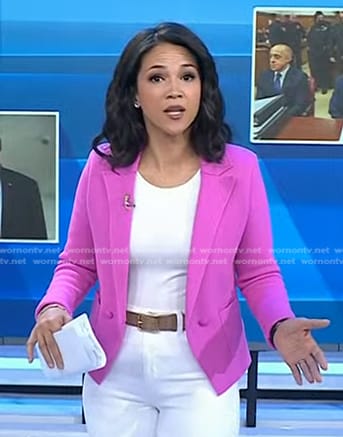 Laura's pink double breasted blazer on Today