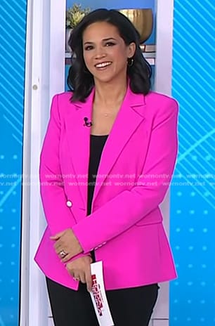 Laura's pink double breasted blazer on Today