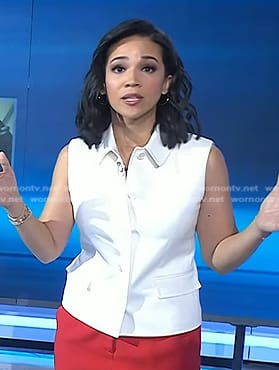 Laura's white collared vest on Today