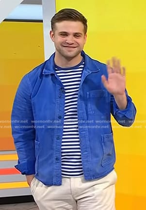 Leo Woodall's blue jacket on Today