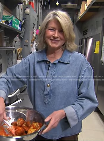 Martha Stewart's denim blouse on Today