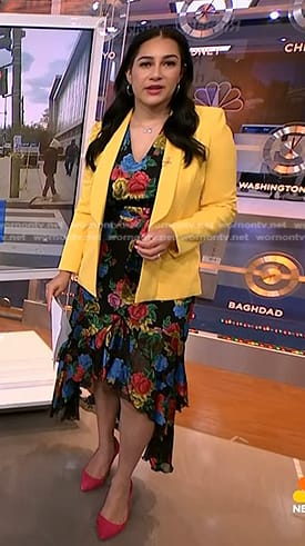 Morgan's floral dress and yellow blazer on NBC News Daily
