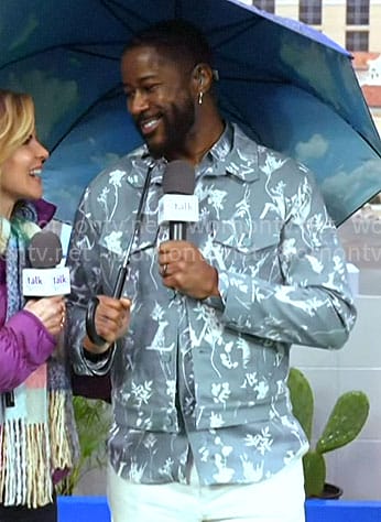 Nate Burleson's floral jacket on The Talk