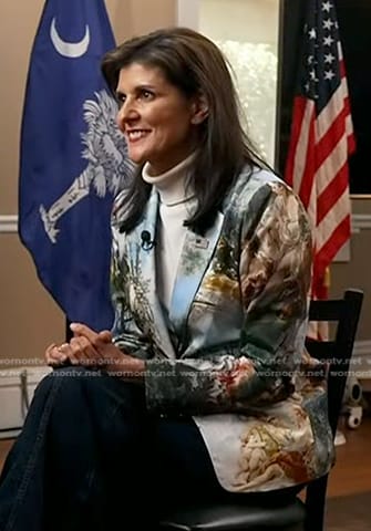 Nikki Haley's print blazer on Today