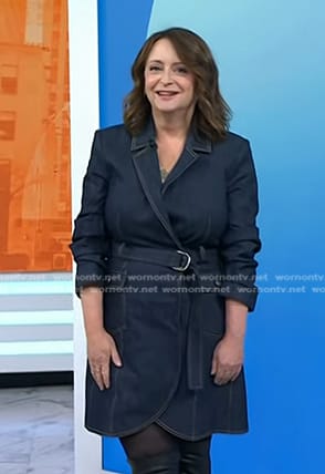 Rachel Dratch's belted denim dress on Today