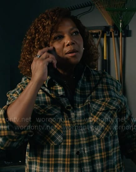 Robyn's green and yellow plaid shirt on The Equalizer