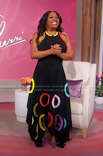 Sherri's black circle cutouts dress on Sherri