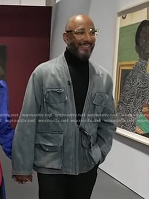 Swizz Beatz's patch pocket denim jacket on Today