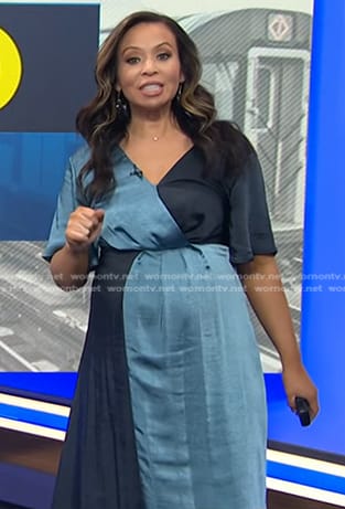 Adelle' blue colorblock dress on Today