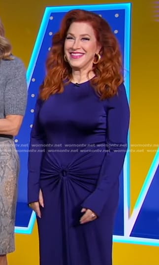 Lisa Ann Walter's purple gathered dress on Good Morning America