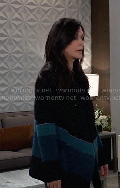 Anna's coat with blue stripes on General Hospital