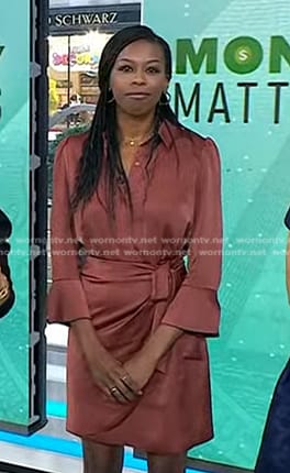 Brittany Jones-Cooper's brown wrap shirtdress on Today
