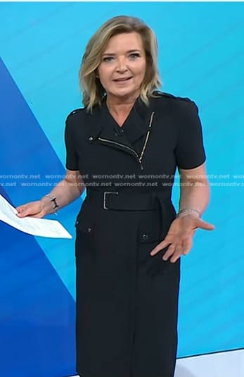 Christine Romans's black sheath dress on Today