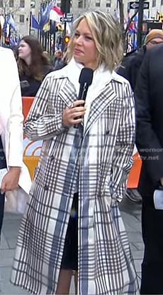 Dylan's plaid trench coat on Today