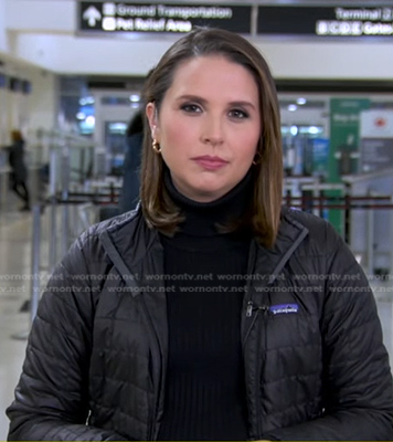 Elizabeth's black quilted jacket on Good Morning America