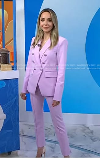 Gabby Bernstein's pink blazer and cropped pants on Today