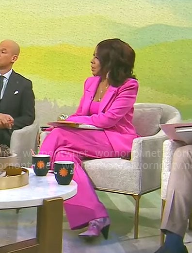 Gayle King's pink suit on CBS Mornings