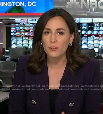 Hallie Jackson's purple blazer on NBC News Daily