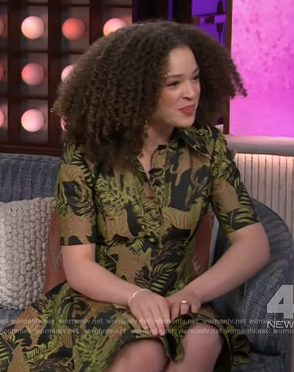 Hannah Love Lanier's floral print dress on The Kelly Clarkson Show