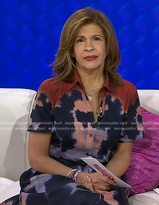 Hoda's tie dye shirtdress on Today