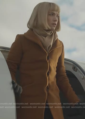 Imogene's brown coat on Death and Other Details