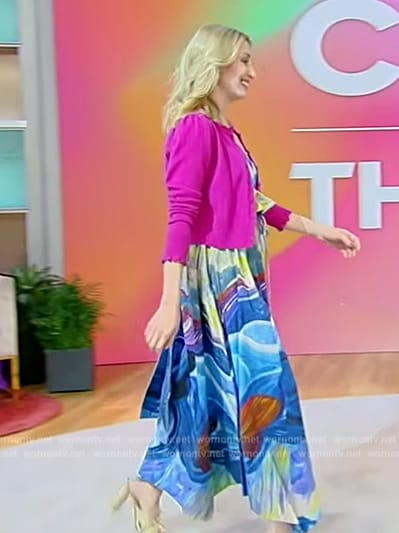 Ingrid Fetell Lee's printed ruffle dress on Tamron Hall Show