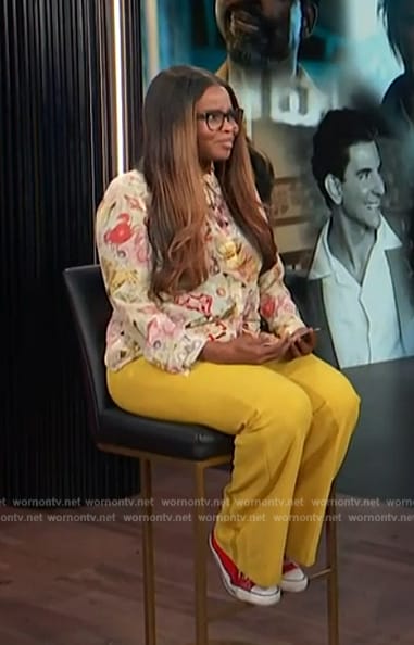 Jacqueline Coley's floral print blouse on E! News