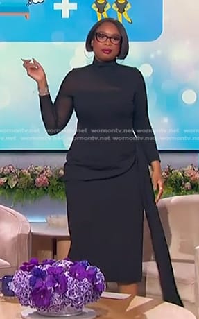 Jennifer's black mesh top on The Jennifer Hudson Show
