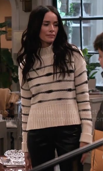 Julia's striped sweater on Extended Family