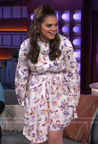 Mayan Lopez's floral print dress on The Kelly Clarkson Show