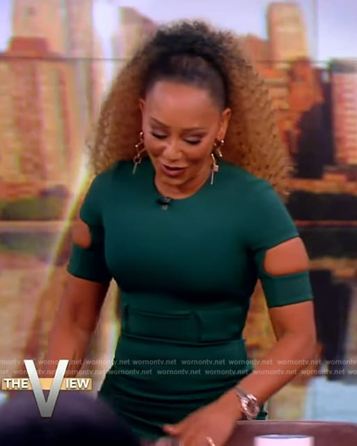 Mel B's teal midi dress on The View