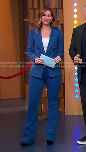 Rebecca's denim pant suit on Good Morning America