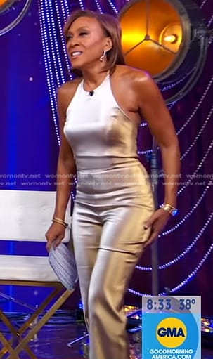 Robin's gold jumpsuit on Good Morning America