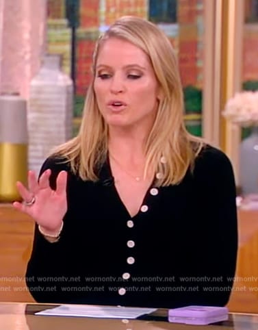 Sara's button down knit midi dress on The View