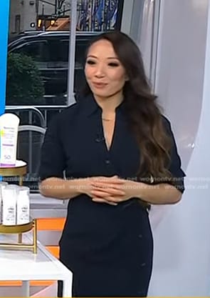 Shanley Chien's navy shirtdress on Today