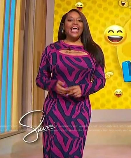 Sherri's abstract cutout dress on Sherri