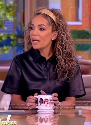 Sunny's black leather dress on The View