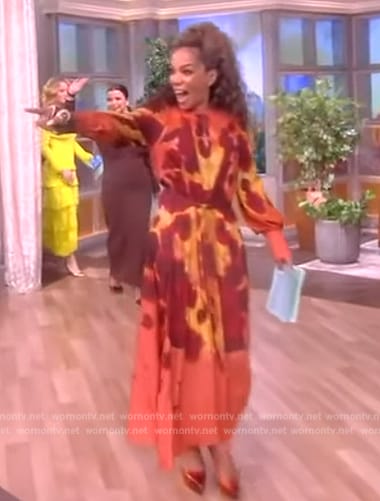 Sunny's orange tie dye dress on The View