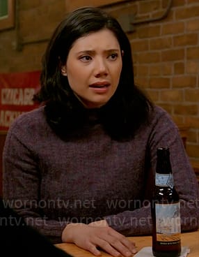 Violet's purple sweater on Chicago Fire