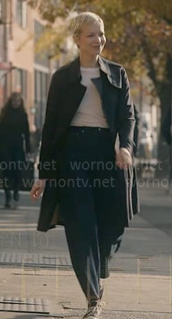 Adeline's black trench coat on American Horror Story