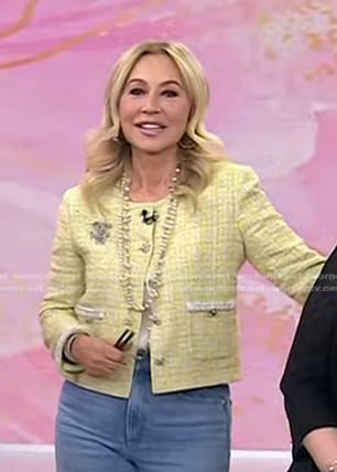 Anastasia Soare's yellow tweed jacket on Today